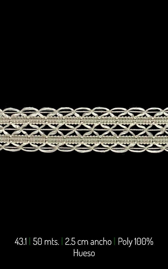 ENCAJE DEC. CRUCES 2.5CM (43.10)