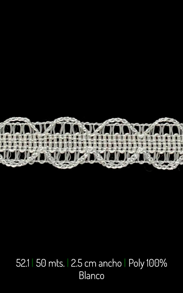 ENCAJE DEC. CIRCULOS 2.5 CM (52.10)