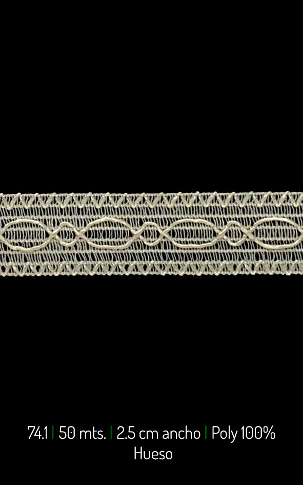 ENCAJE DEC. OVALOS 2.5 CMS (74.10)