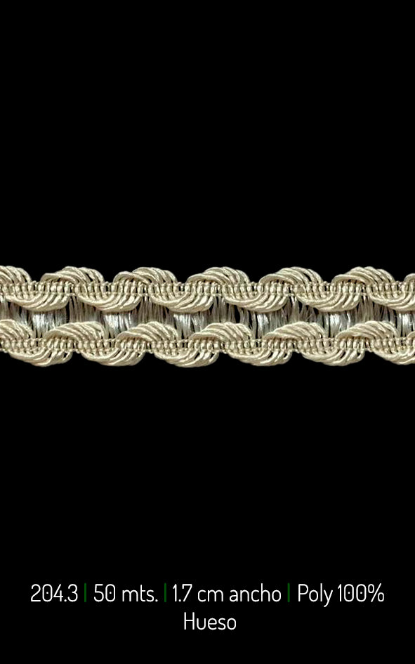 PASAMANERIA PLIEGUES 1.7CM (204.30)