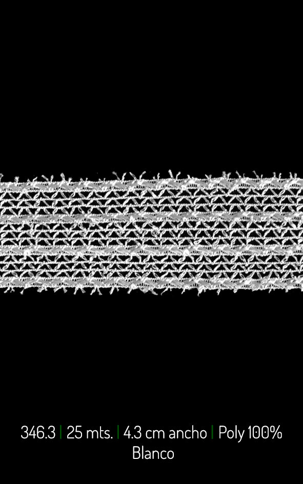 PASAMANERIA EMB.LISTON PLATINA 4.3CM (346.30)