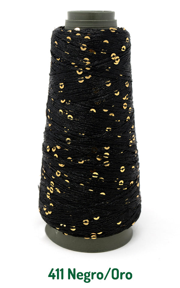 LENTEJUELA 50 GRS NEGRO/ORO 0411