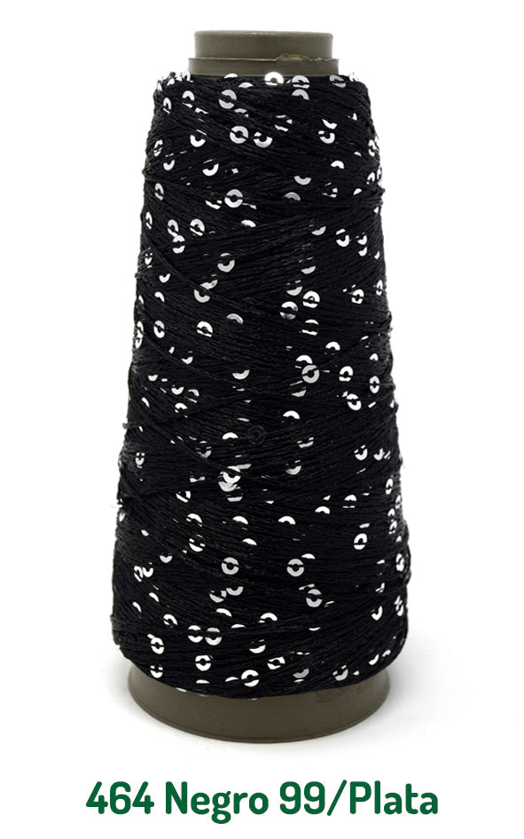 LENTEJUELA 50 GRS NEGRO /PLATA 0464