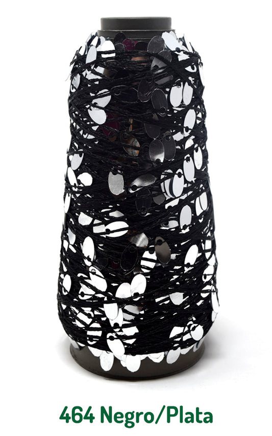 SEQUINS 50 GRS BLACK / SILVER 0464