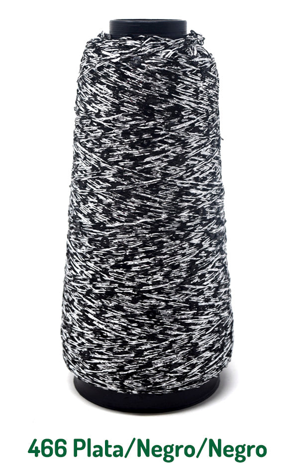 LENTEJUELA 50 GRS PLATA-NEGRO/NEGRO 0466