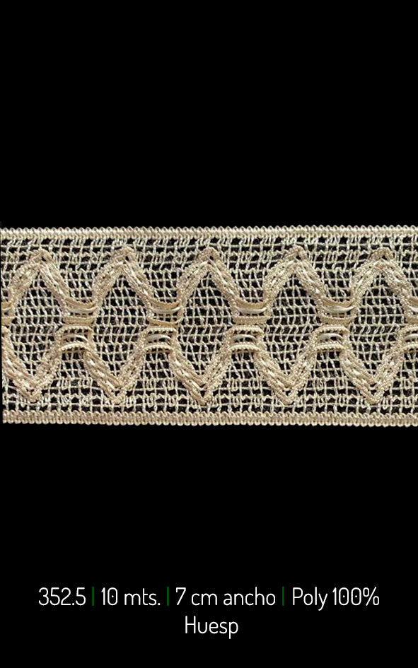 GUIPUR EMBUTIDO PUNTA FLECHA 7CM (352.50)
