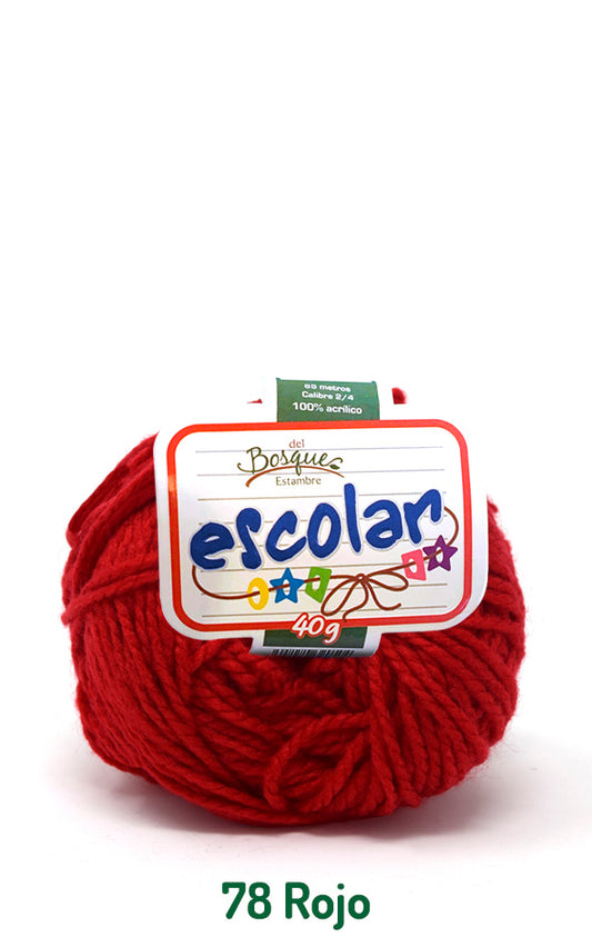 ESCOLAR 40 GRS ROJO 0078