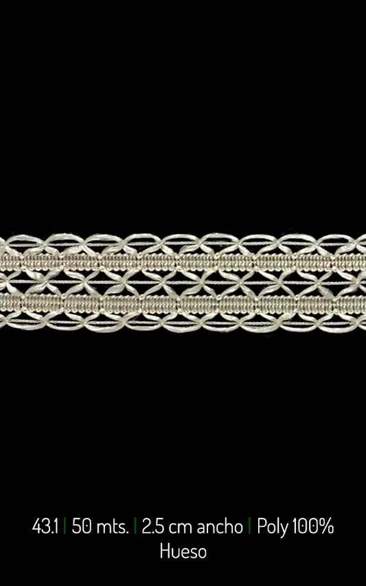 ENCAJE DEC. CRUCES 2.5CM  (43.10)