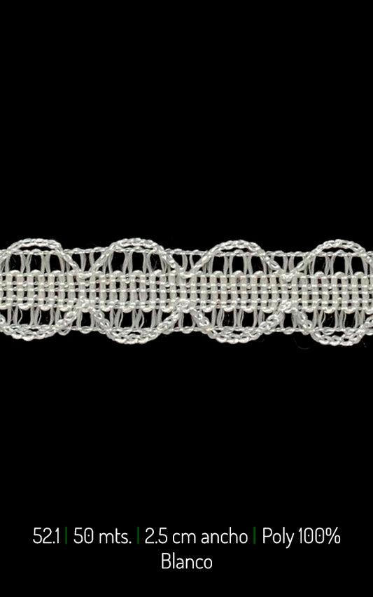 ENCAJE DEC. CIRCULOS 2.5 CM  (52.10)