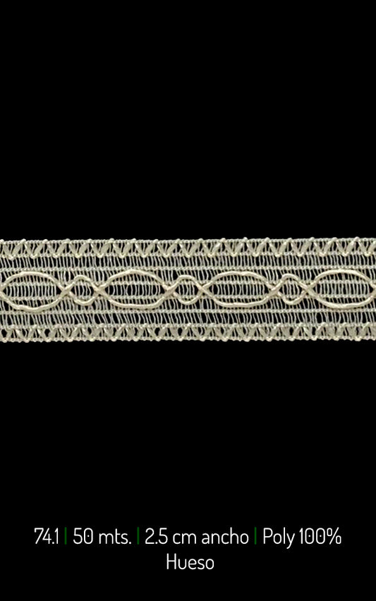 ENCAJE DEC. OVALOS 2.5 CMS  (74.10)