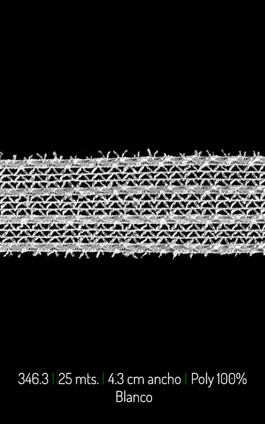 PASAMANERIA EMB.LISTON PLATINA 4.3CM  (346.30)