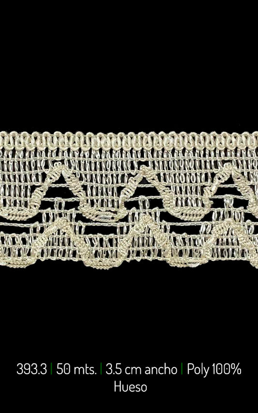 PASAMANERIA ENCAJE MONTE ALBAN 3.5CM  (393.30)