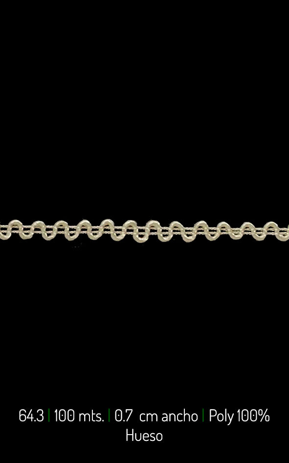 PASAMANERIA CARRETA 0.7 CM  (64.30)