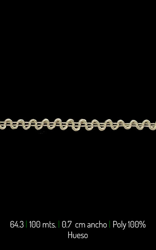 PASAMANERIA CARRETA 0.7 CM  (64.30)
