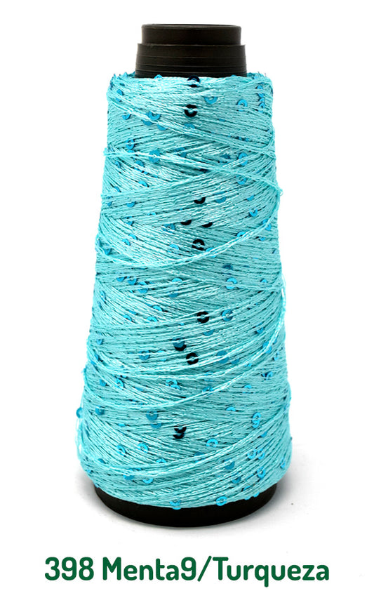 LENTEJUELA 50 GRS MENTA 9/TURQUEZA 0398