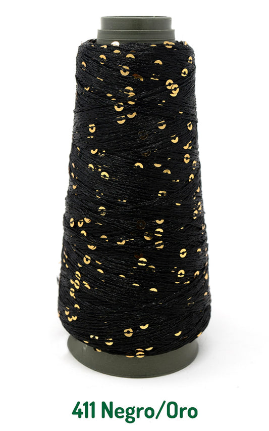 LENTEJUELA 50 GRS NEGRO/ORO 0411