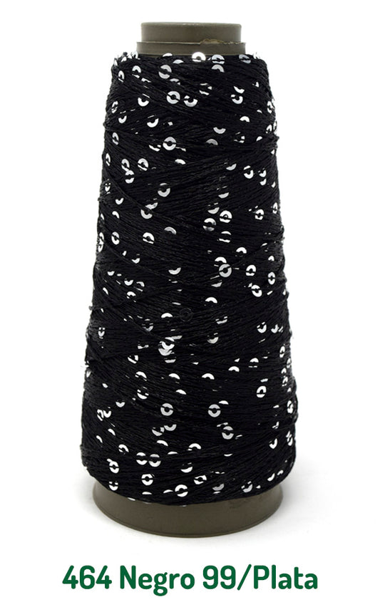 LENTEJUELA 50 GRS NEGRO /PLATA 0464