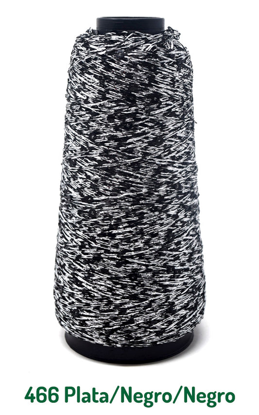 LENTEJUELA 50 GRS PLATA-NEGRO/NEGRO 0466