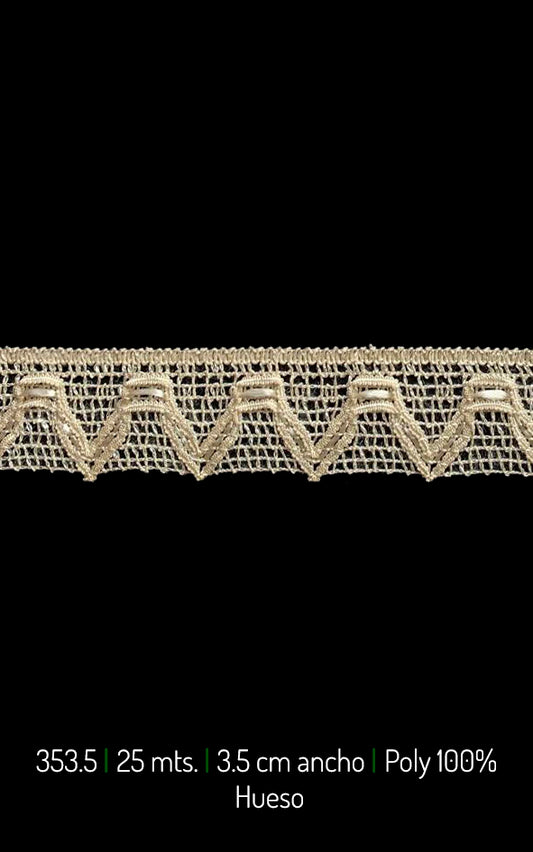 GUIPUR ORILLA PUNTA FLECHA 3.5CM  (353.50)