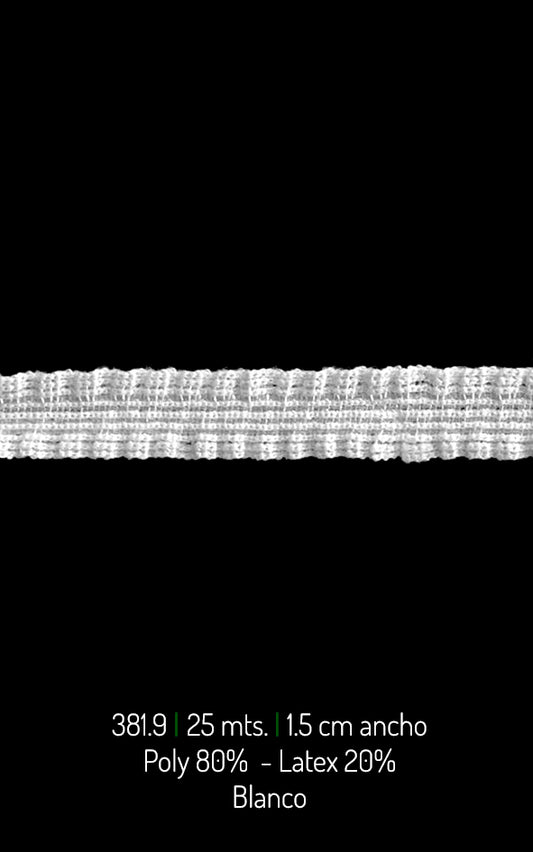 ELASTICO VALERIANA RIZOS 1.5CM  (381.90)
